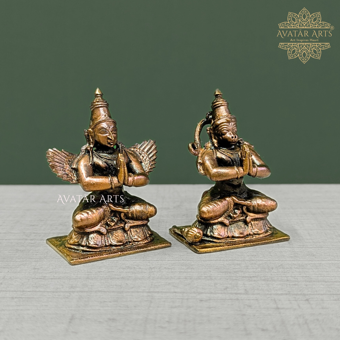 Lord Garuda & Hanuman in Copper