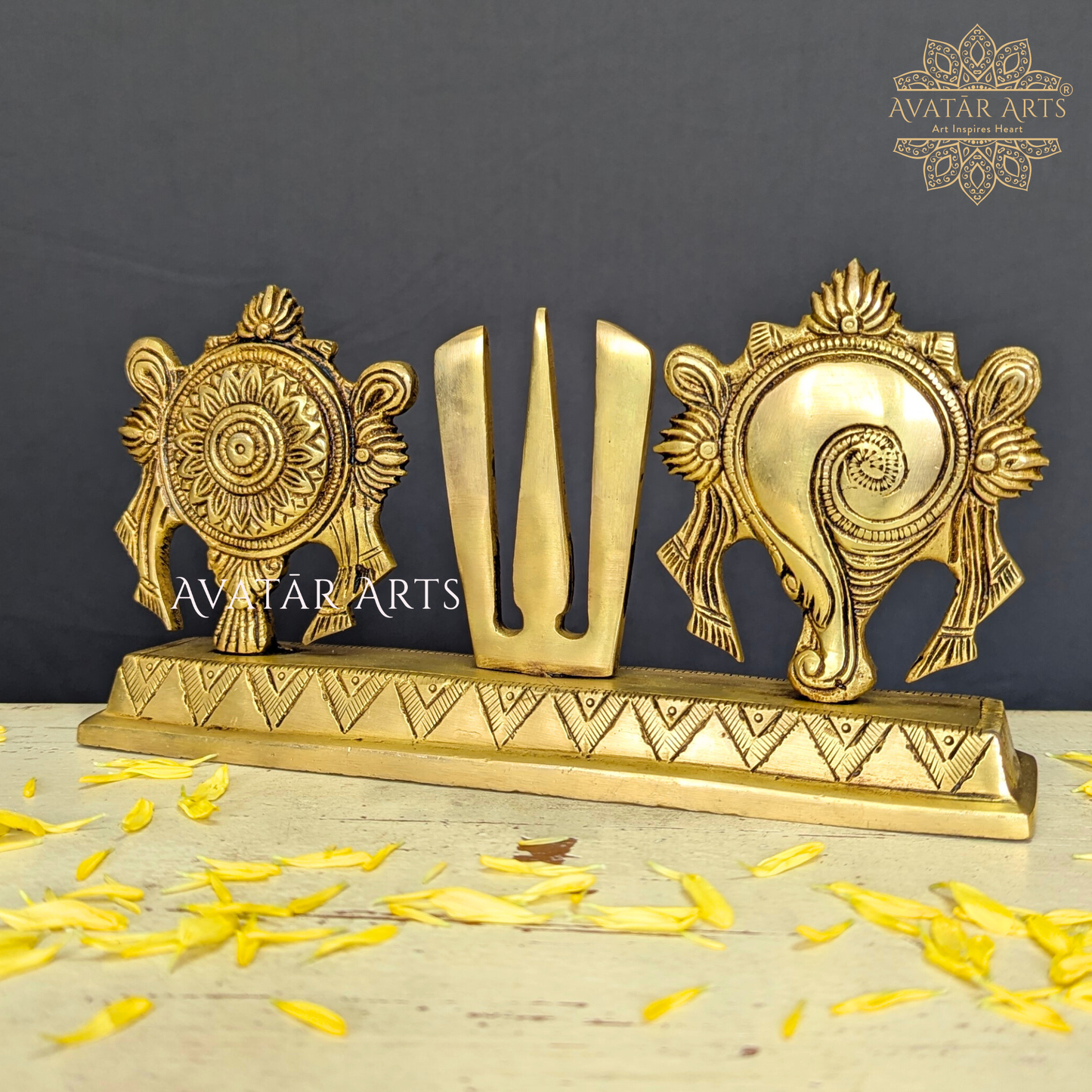 Brass Shankh Chakra Namam / Balaji