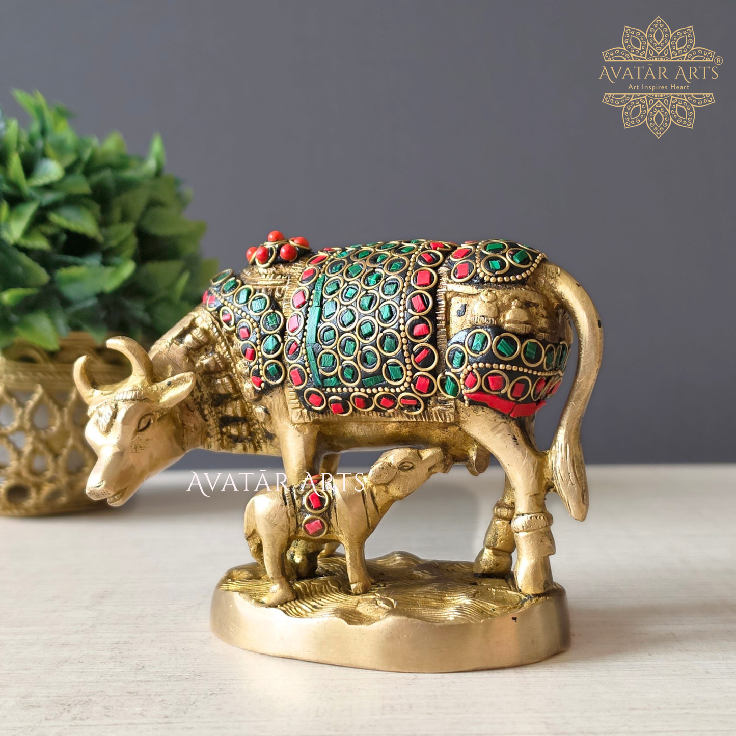 Brass Kamdhenu Cow