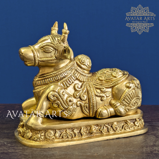 Nandi Statue in Brass