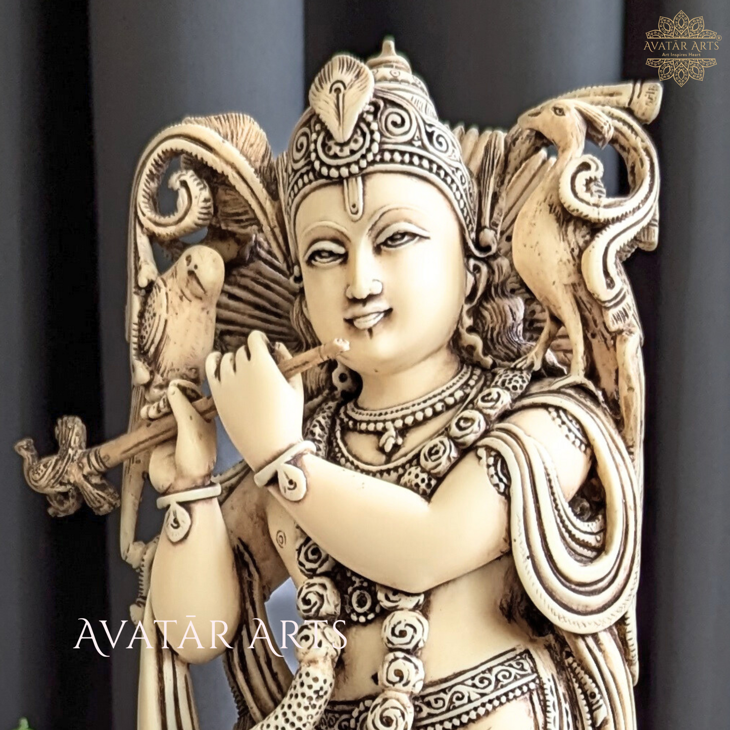 Lord Krishna Statue in Marble Powder