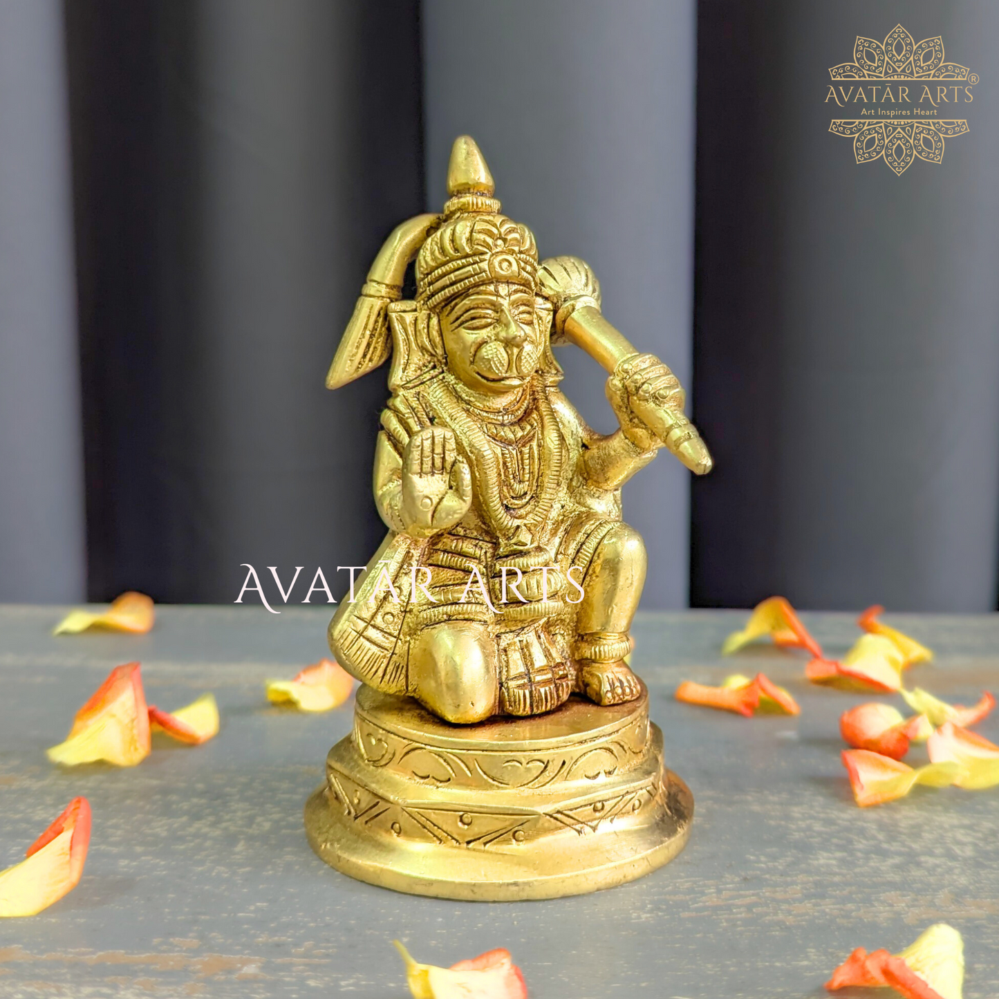 Blessing Lord Hanuman idol