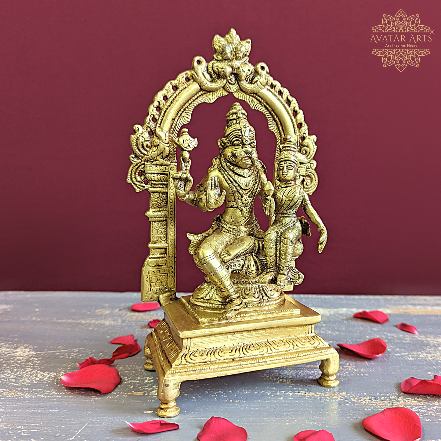 Brass Shree Lakshmi Narsimha Idol