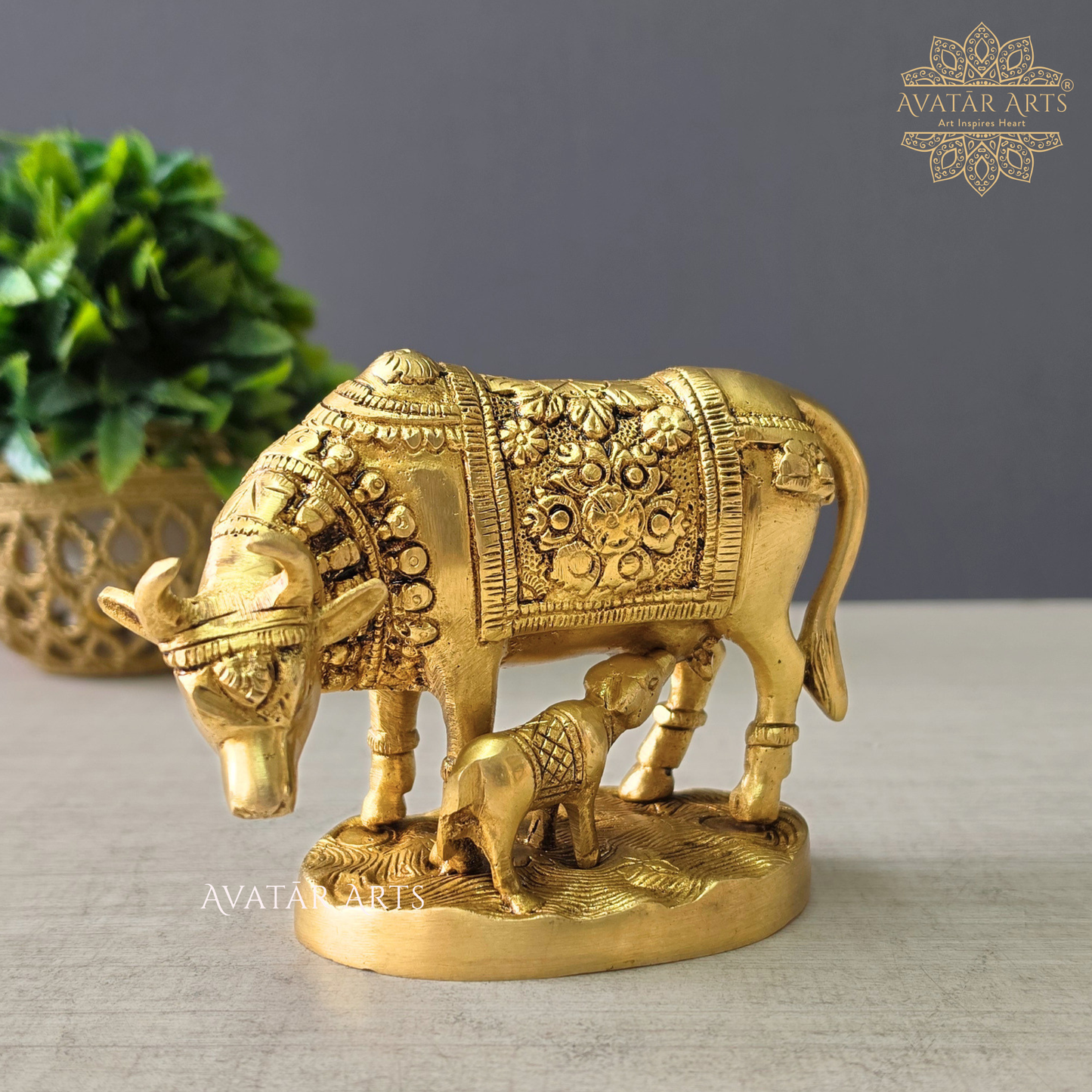 Brass Kamdhenu Cow