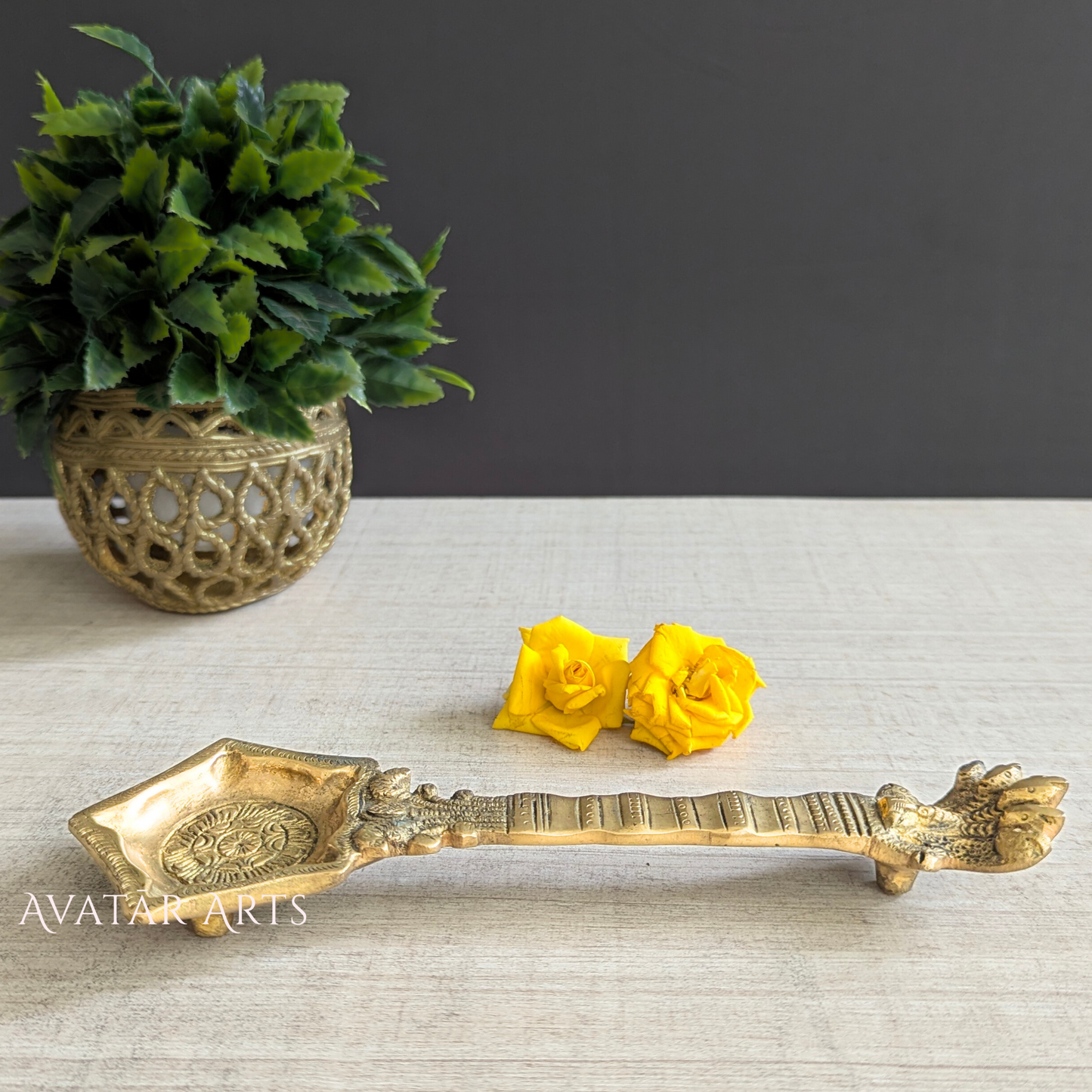 Brass Camphor Spoon