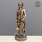 Side view of  Brass Hanuman Ji Idol for Pooja Room