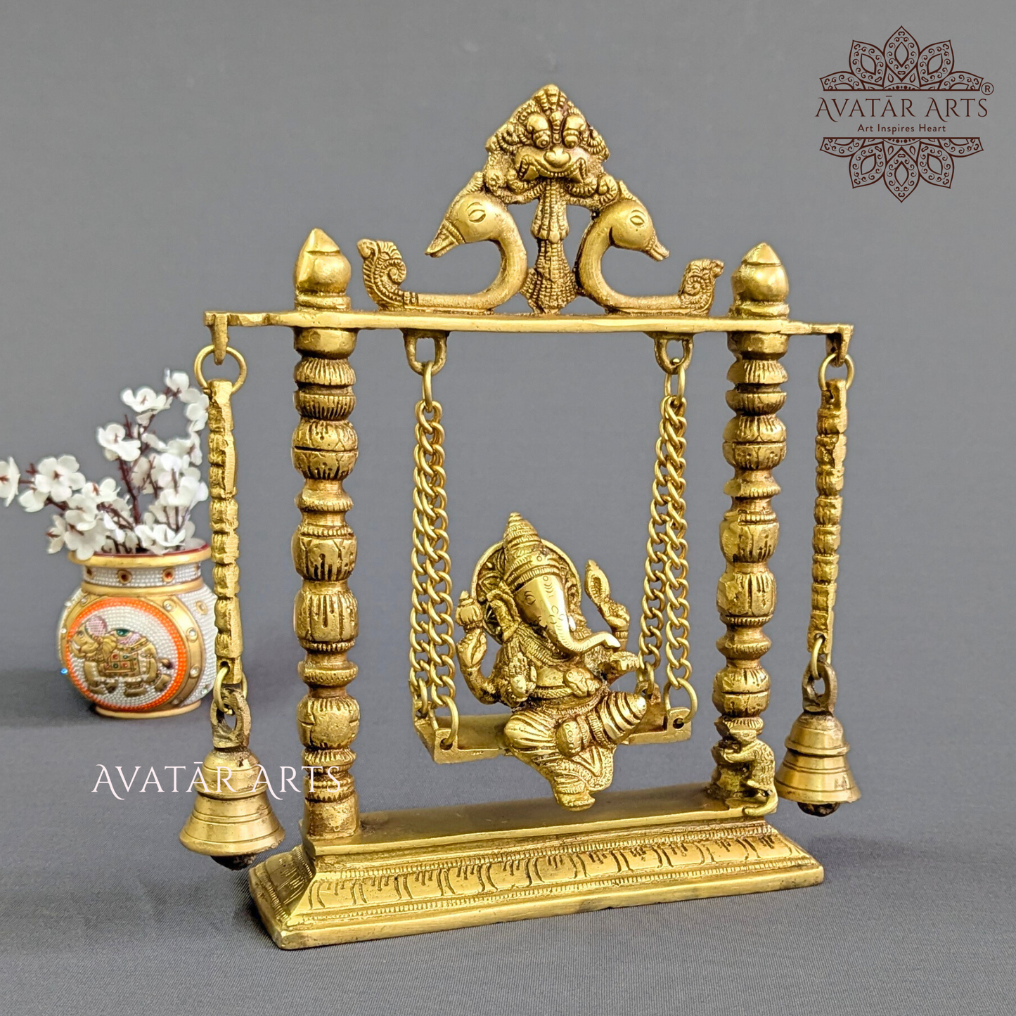 Brass Swing Ganesha