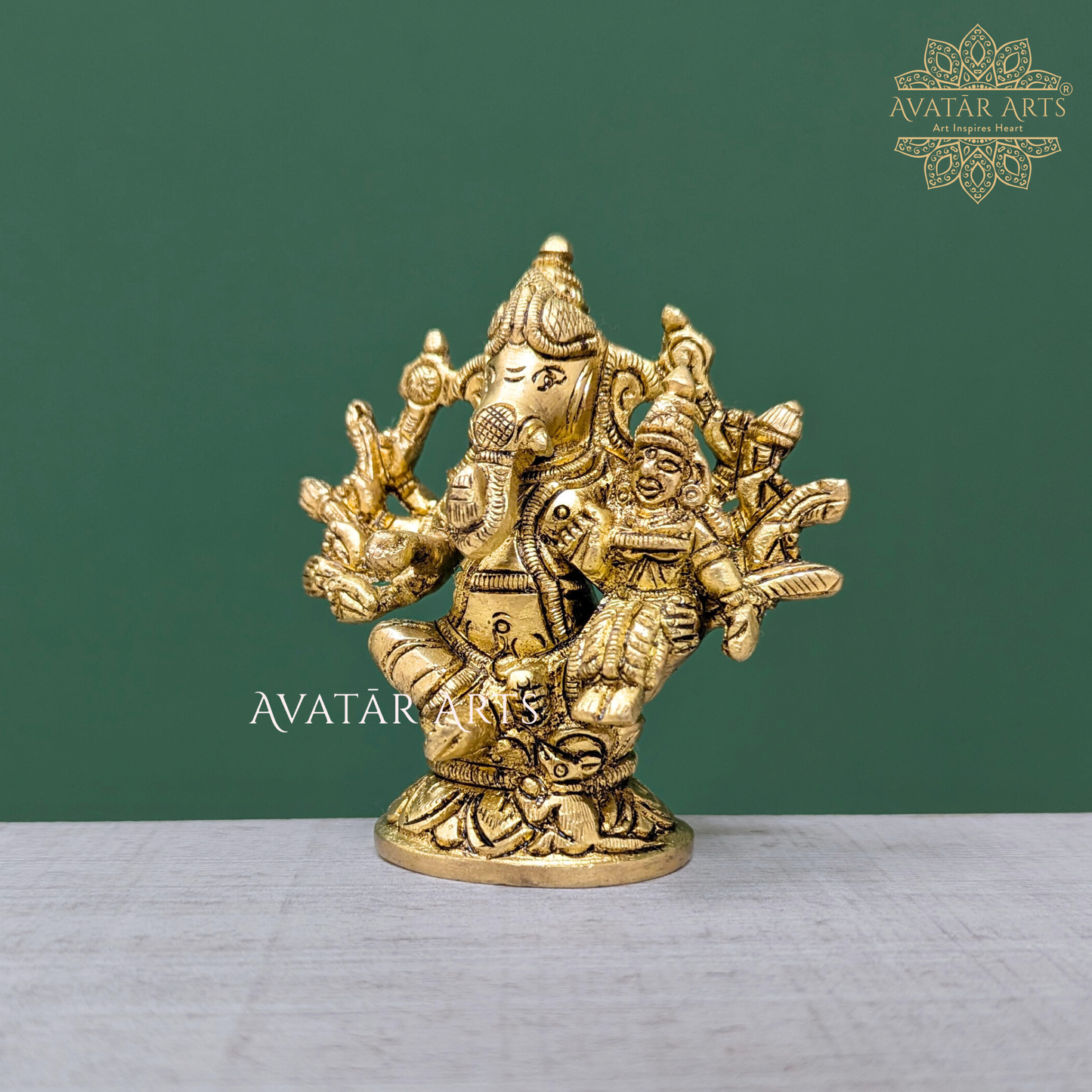 Brass Vallabha Ganapathi / Ganesha