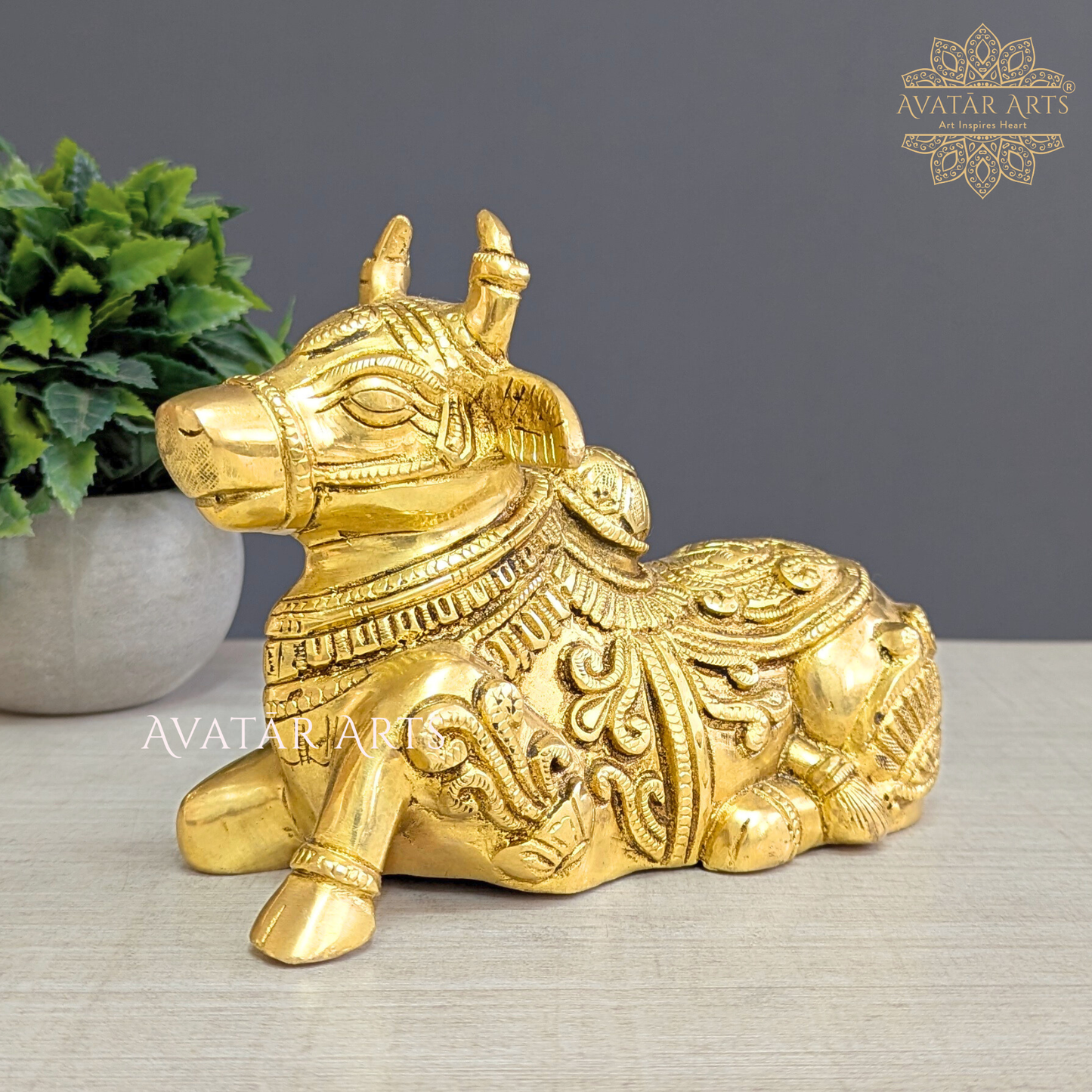 Nandi Statue in Brass