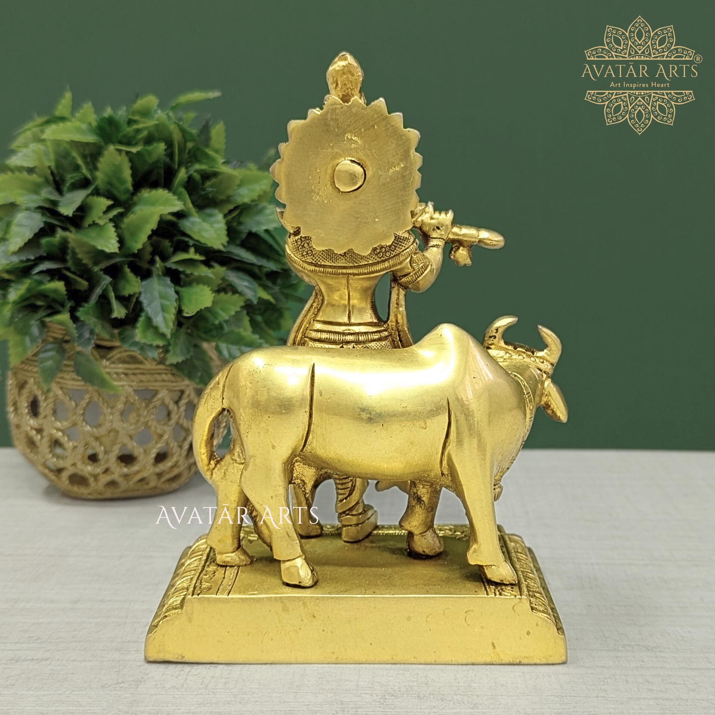 Brass Cow Krishna / Gopal