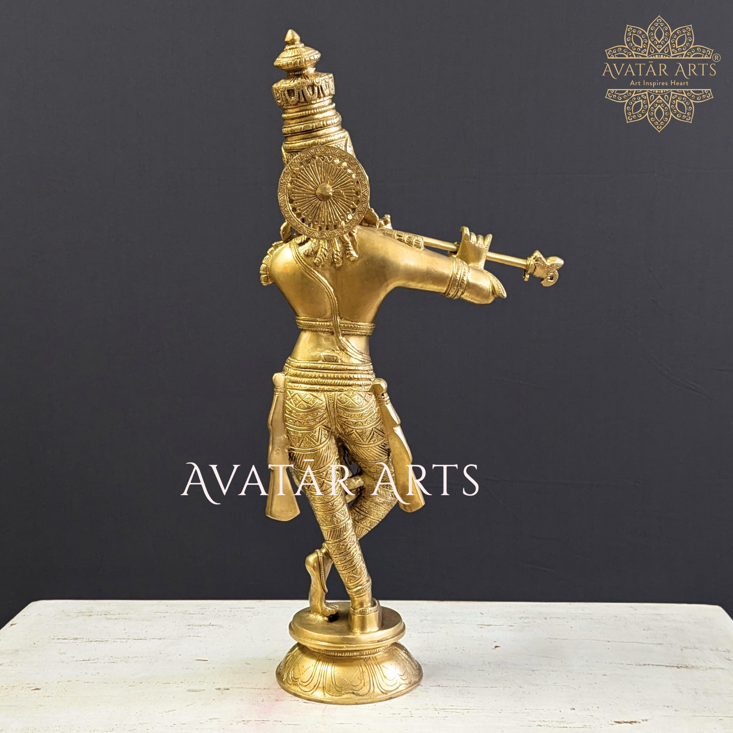 Lord Krishna Statue in Brass for Daily Pooja