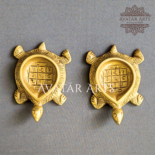 Brass Tortoise Diya