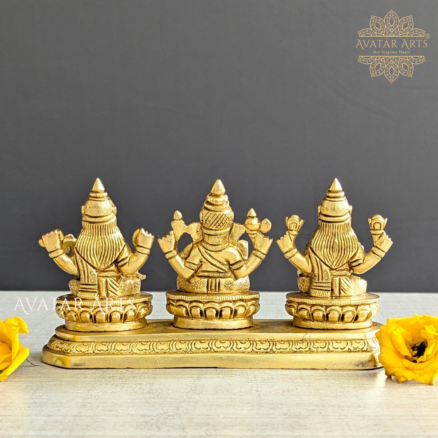 Lord Ganesha, Goddess Lakshmi and Saraswati Together