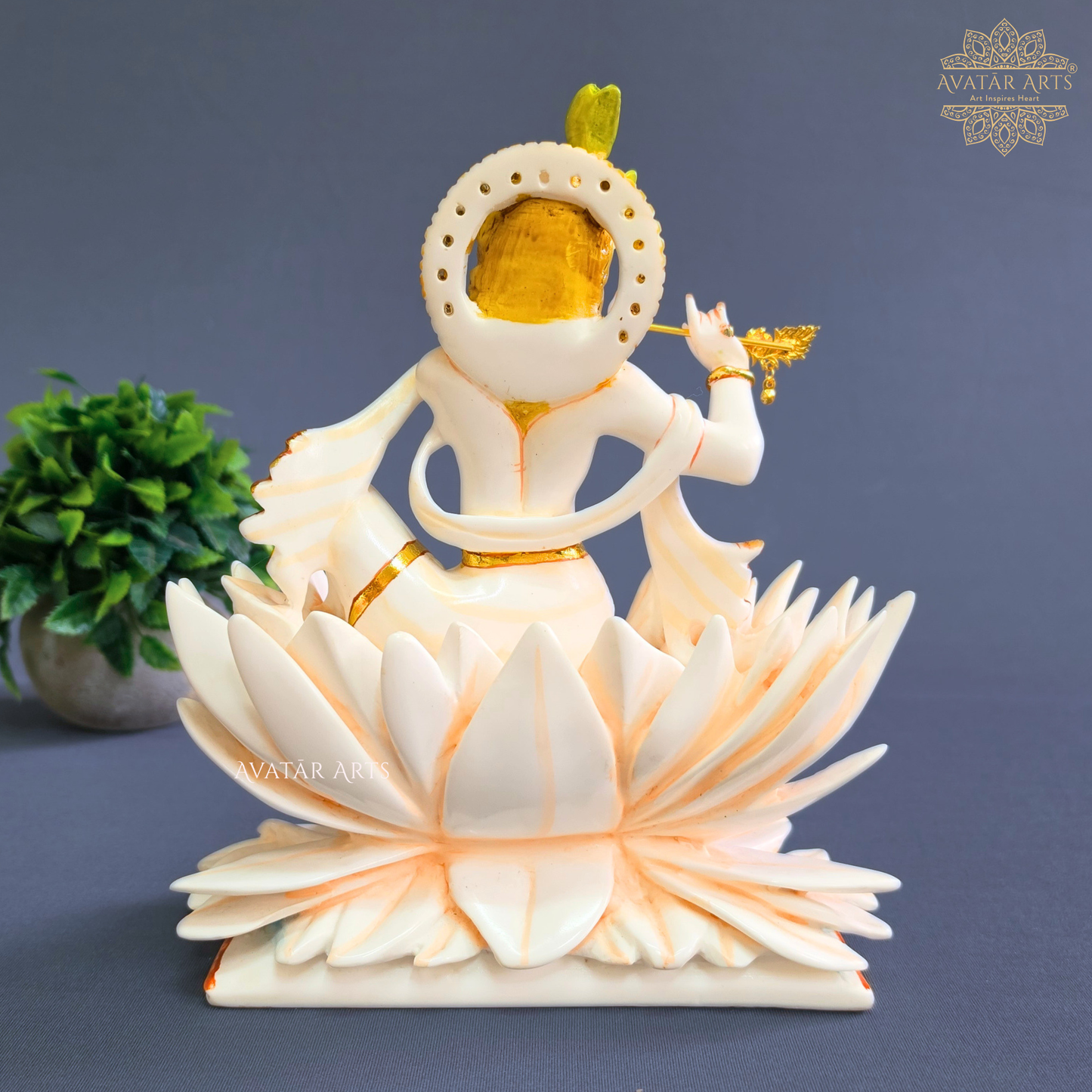 Cilture Marble Statue of Lord Krishna