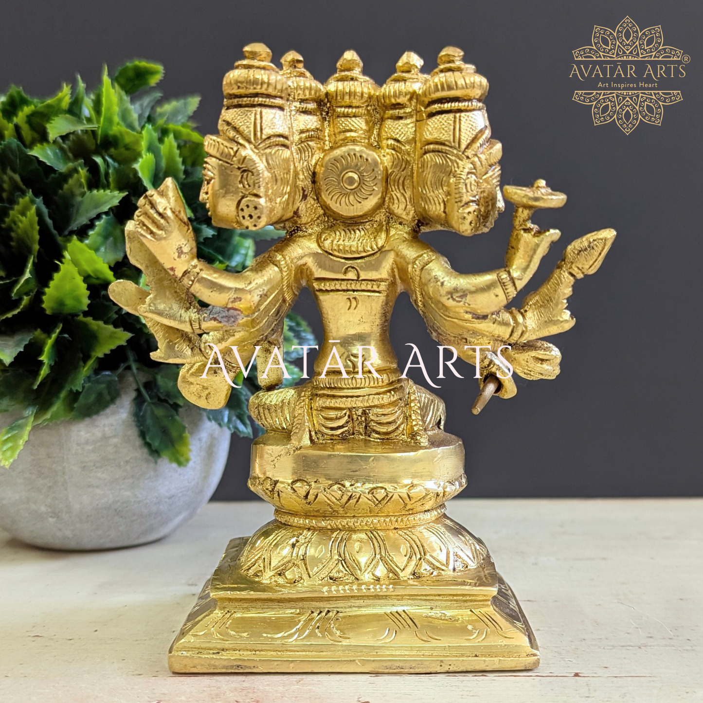 Brass Goddess Gayatri