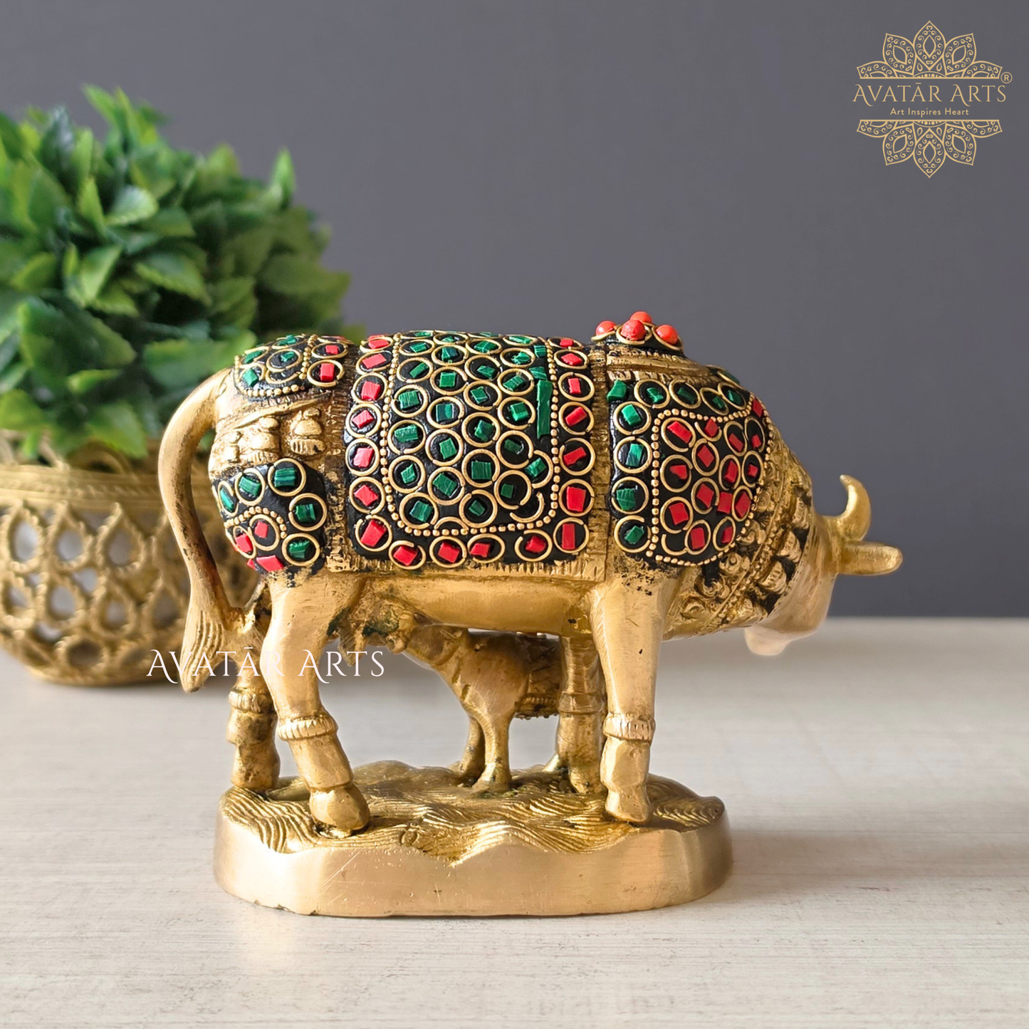 Brass Kamdhenu Cow