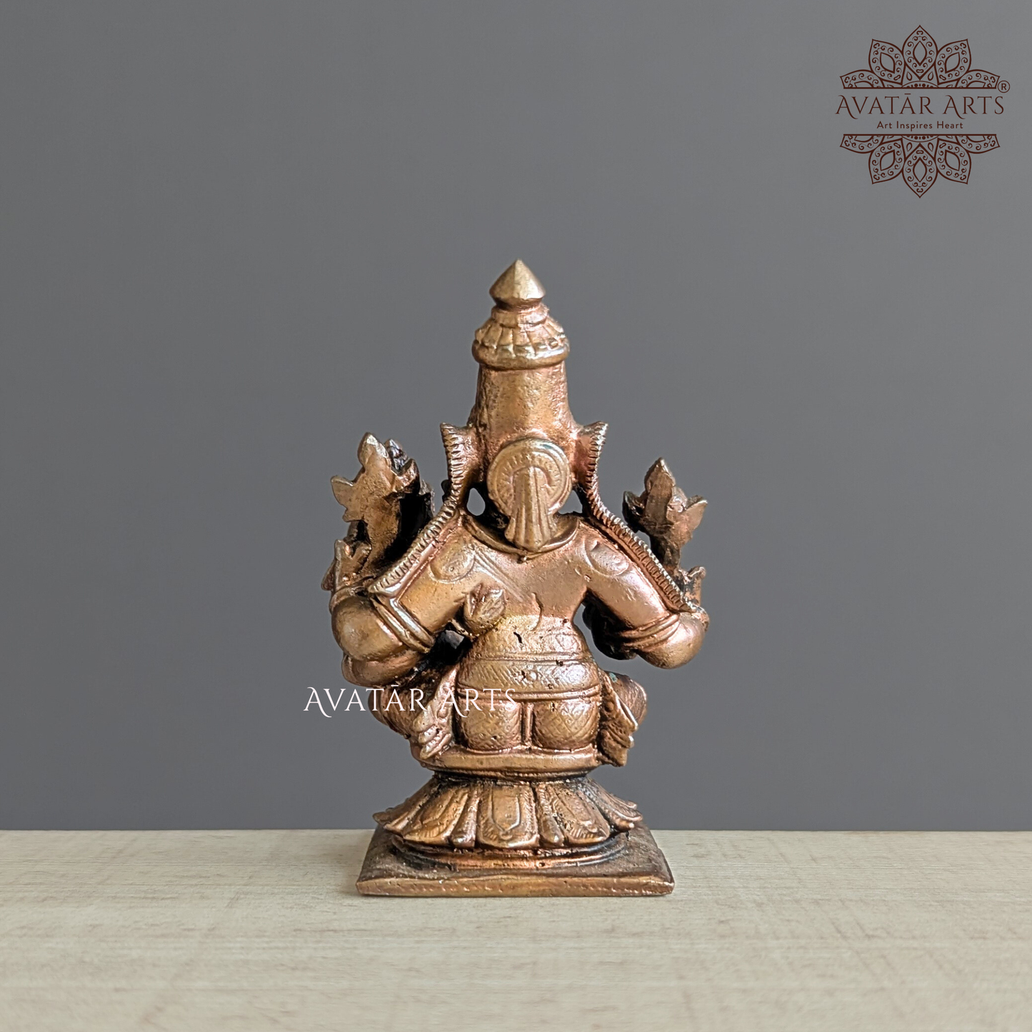 Copper Lord Vishnu with Goddess lakshmi