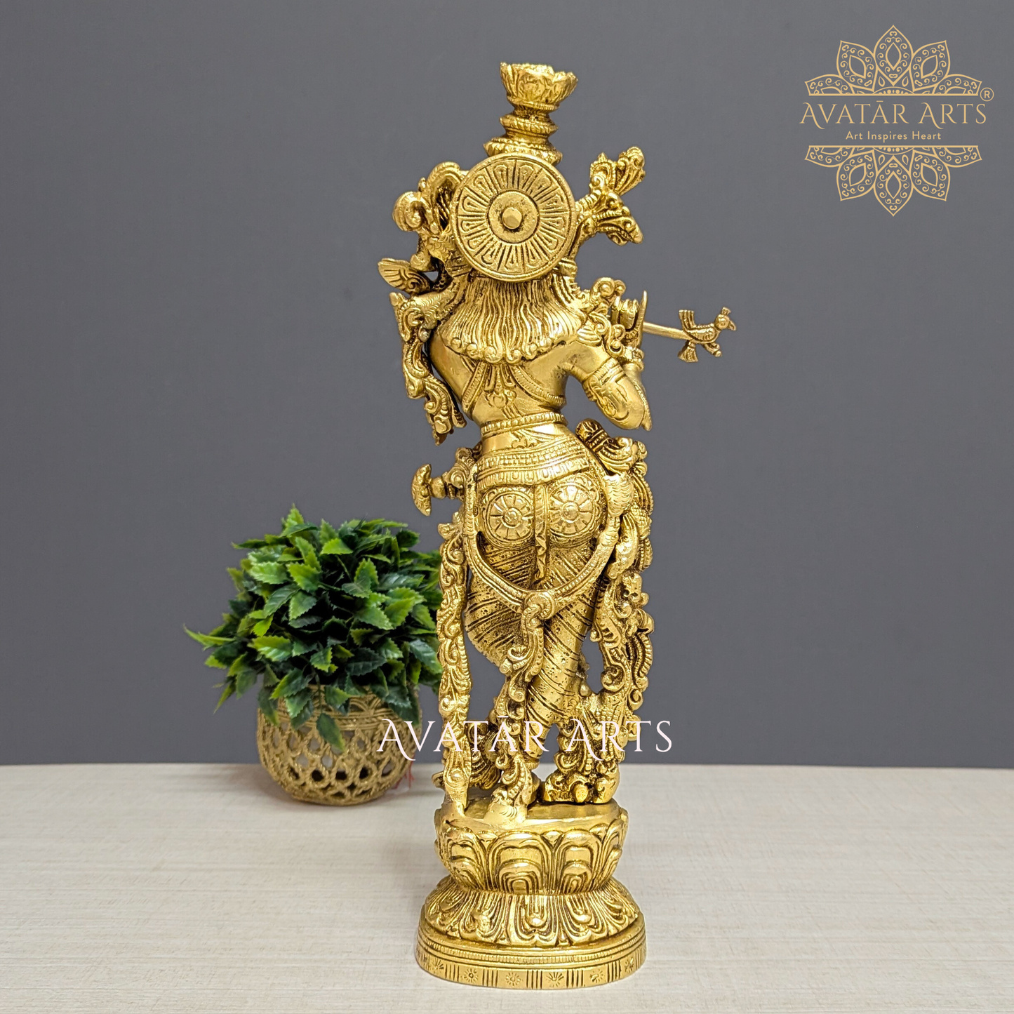 Brass Lord Krishna Statue for Daily Pooja