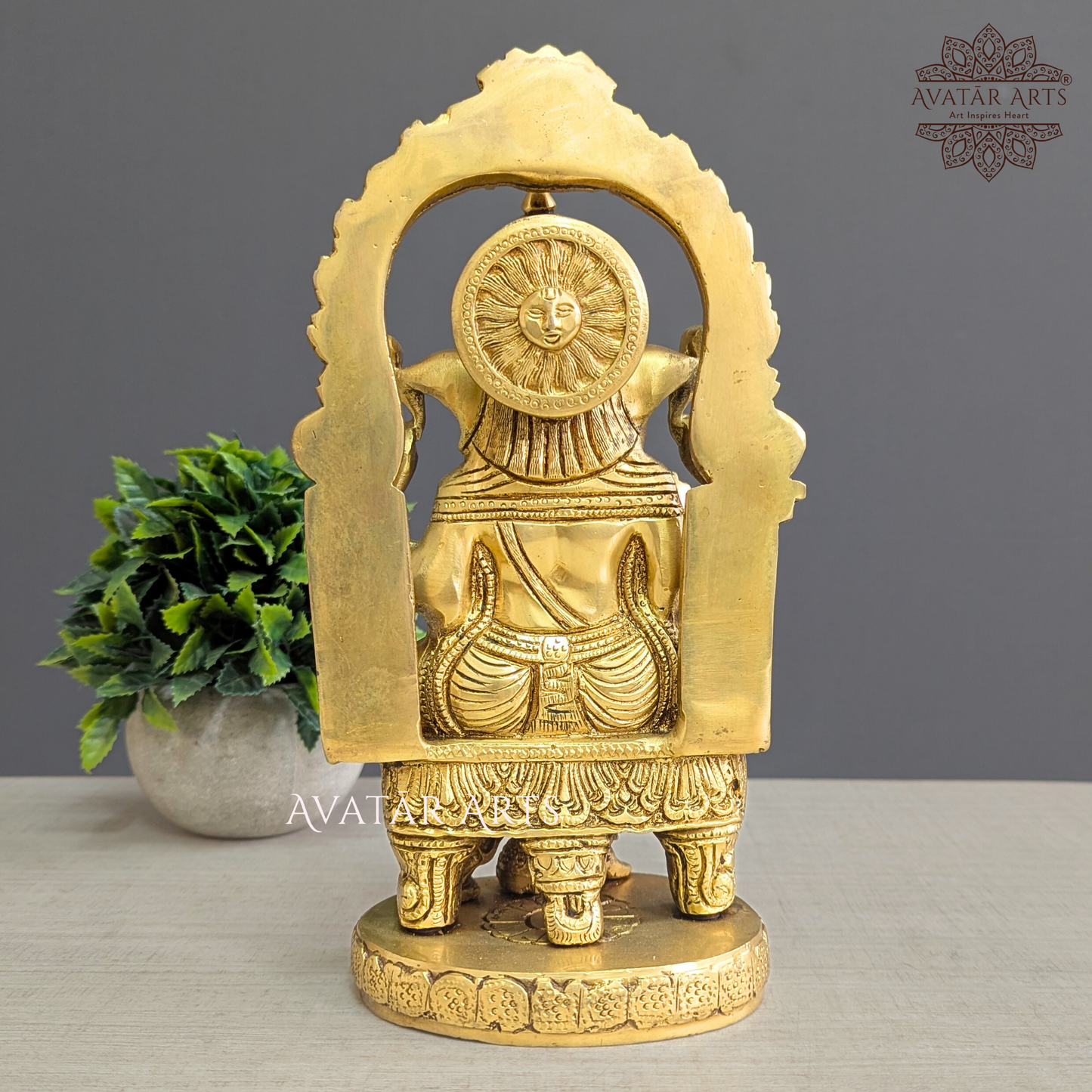 Brass Ganesha with Prabhavali