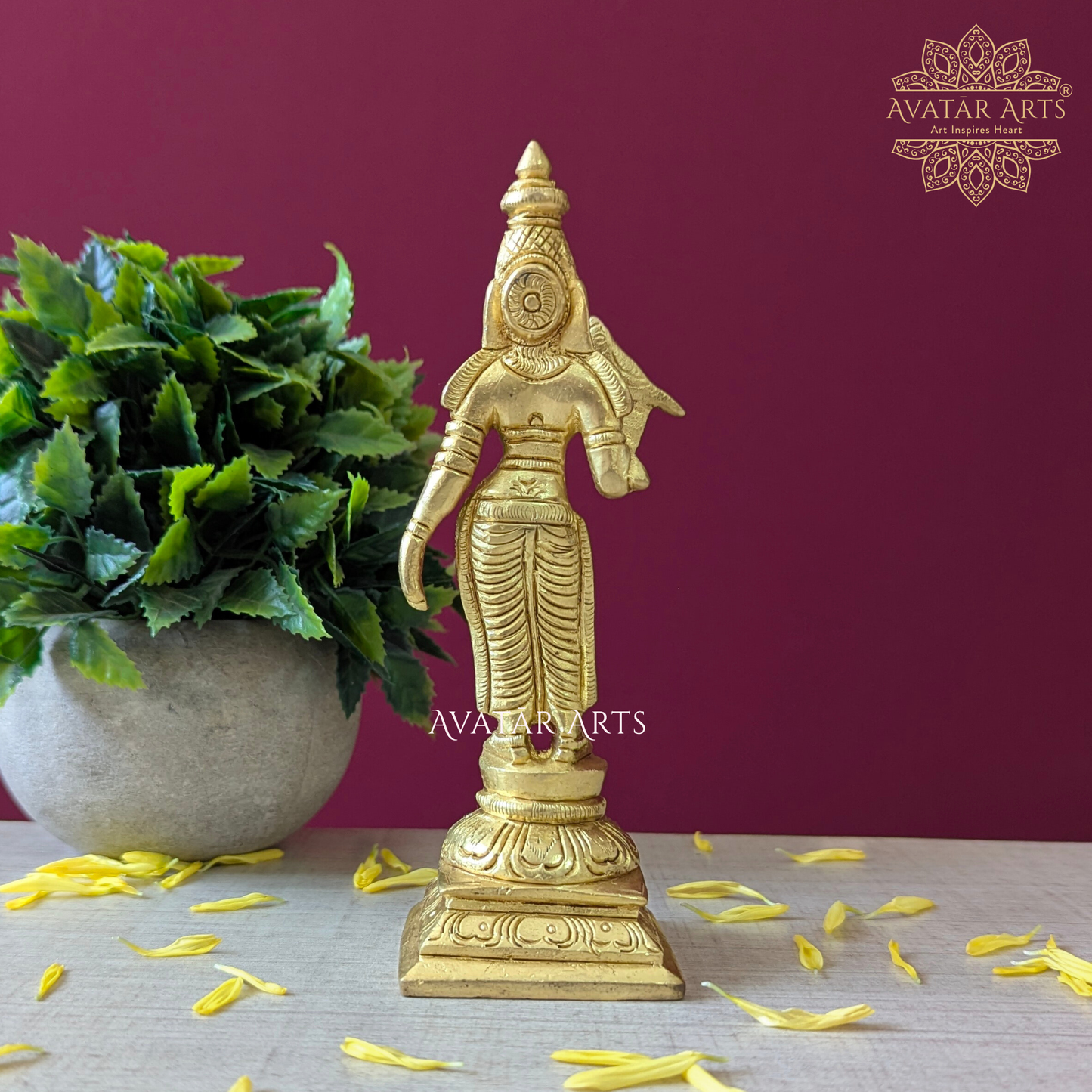 Brass Goddess Meenakshi