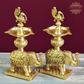 Brass Uptrunk Elephant Oil Lamp