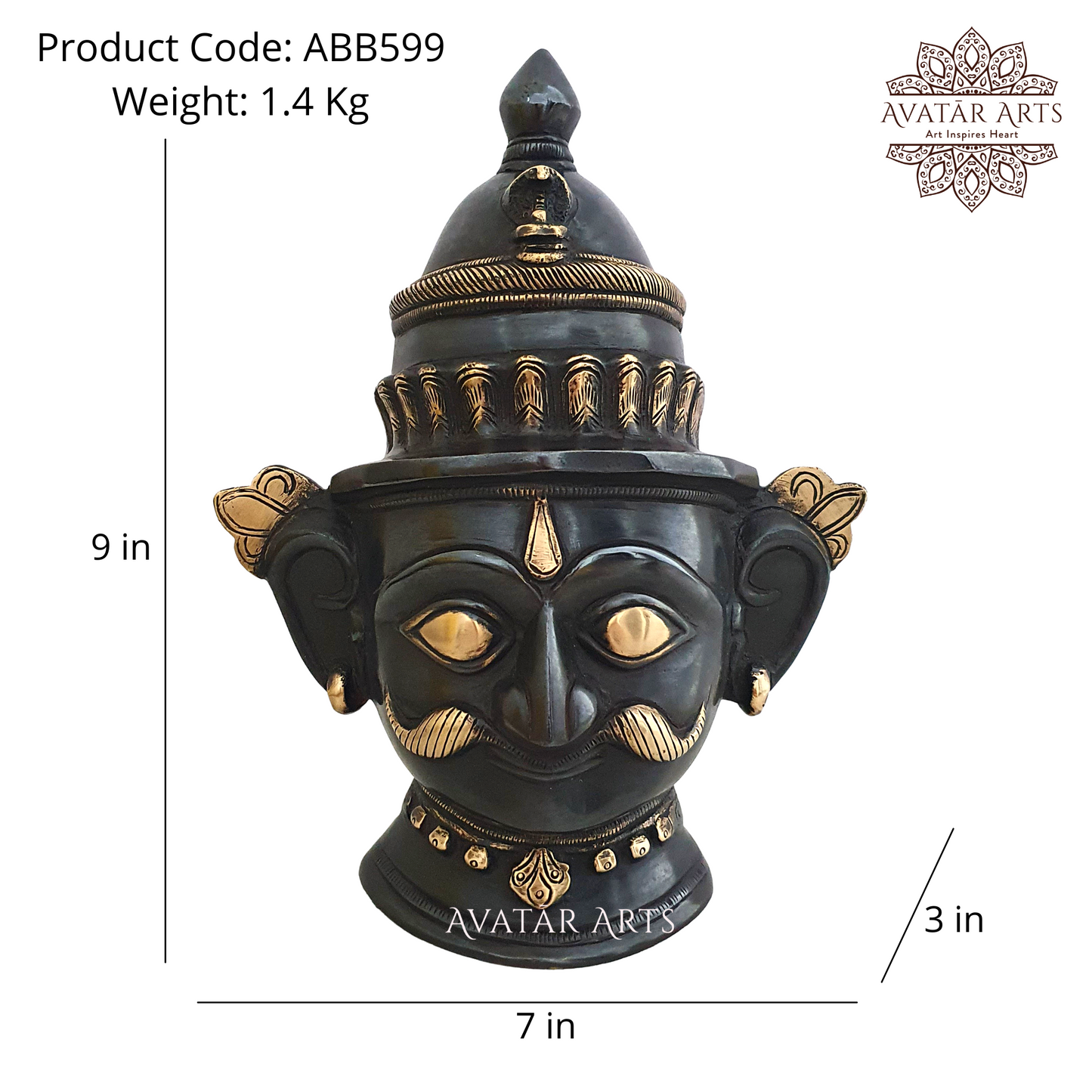 Lord Shiva and Goddesss Parvati Masks for Home Decor