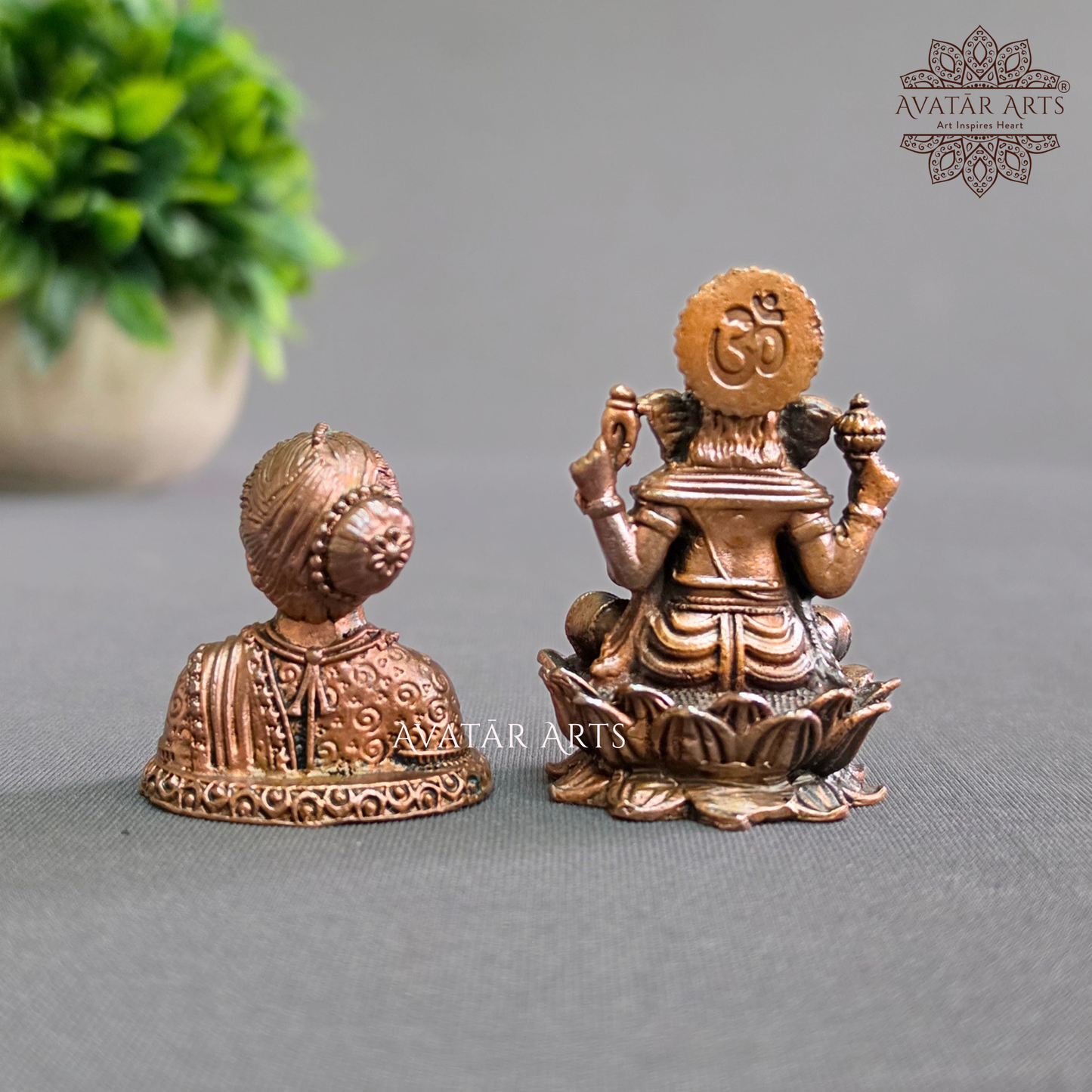 Copper Gowri and Ganesha