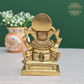 Brass Lord Ganesha Seated On Peeta