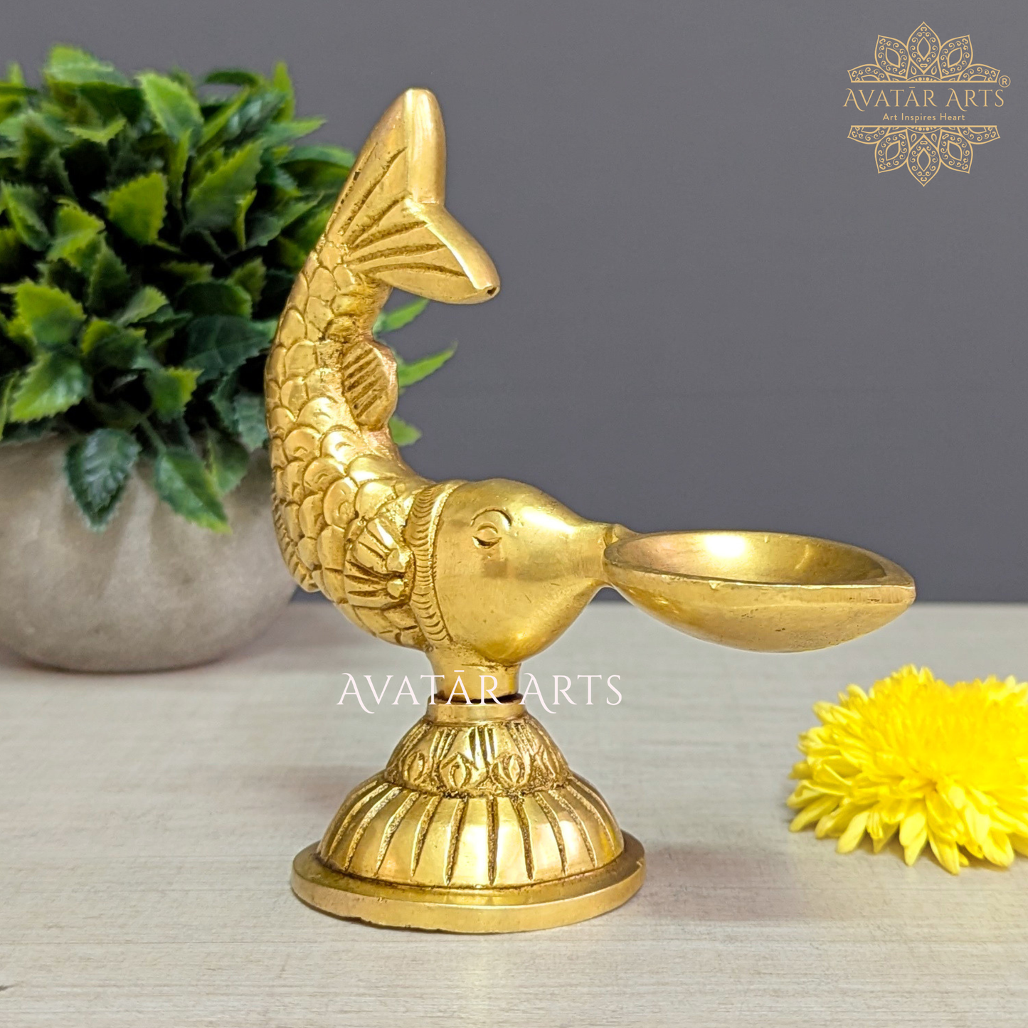 Brass Fish Lamp