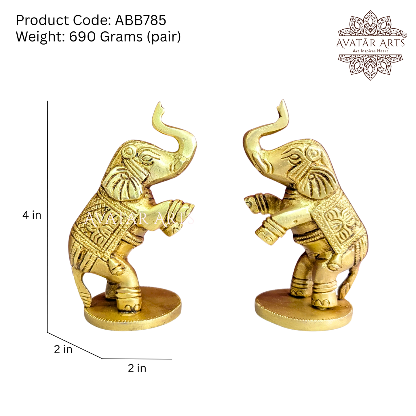 Brass Elephants Jumping