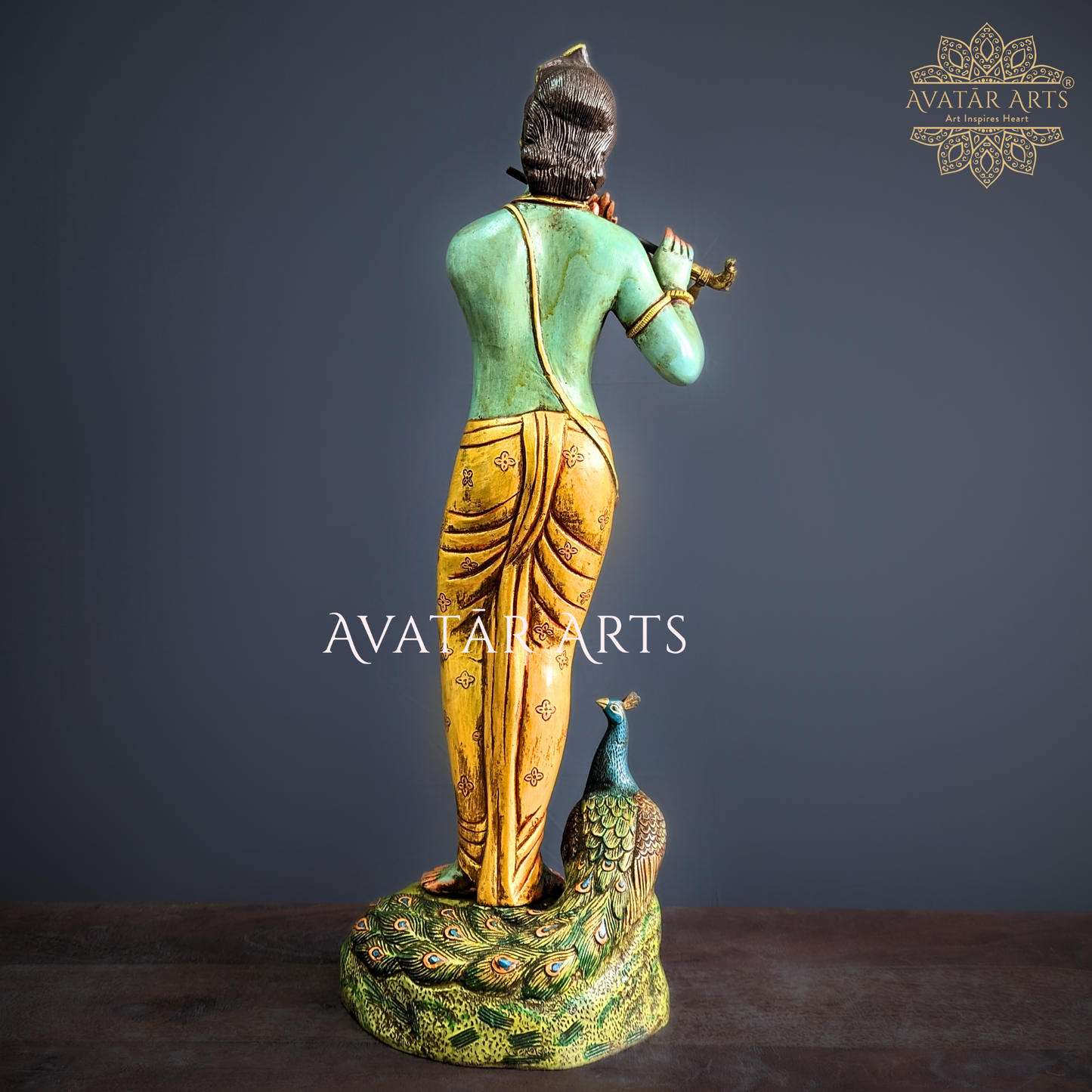 Brass Krishna Statue for Home Temple