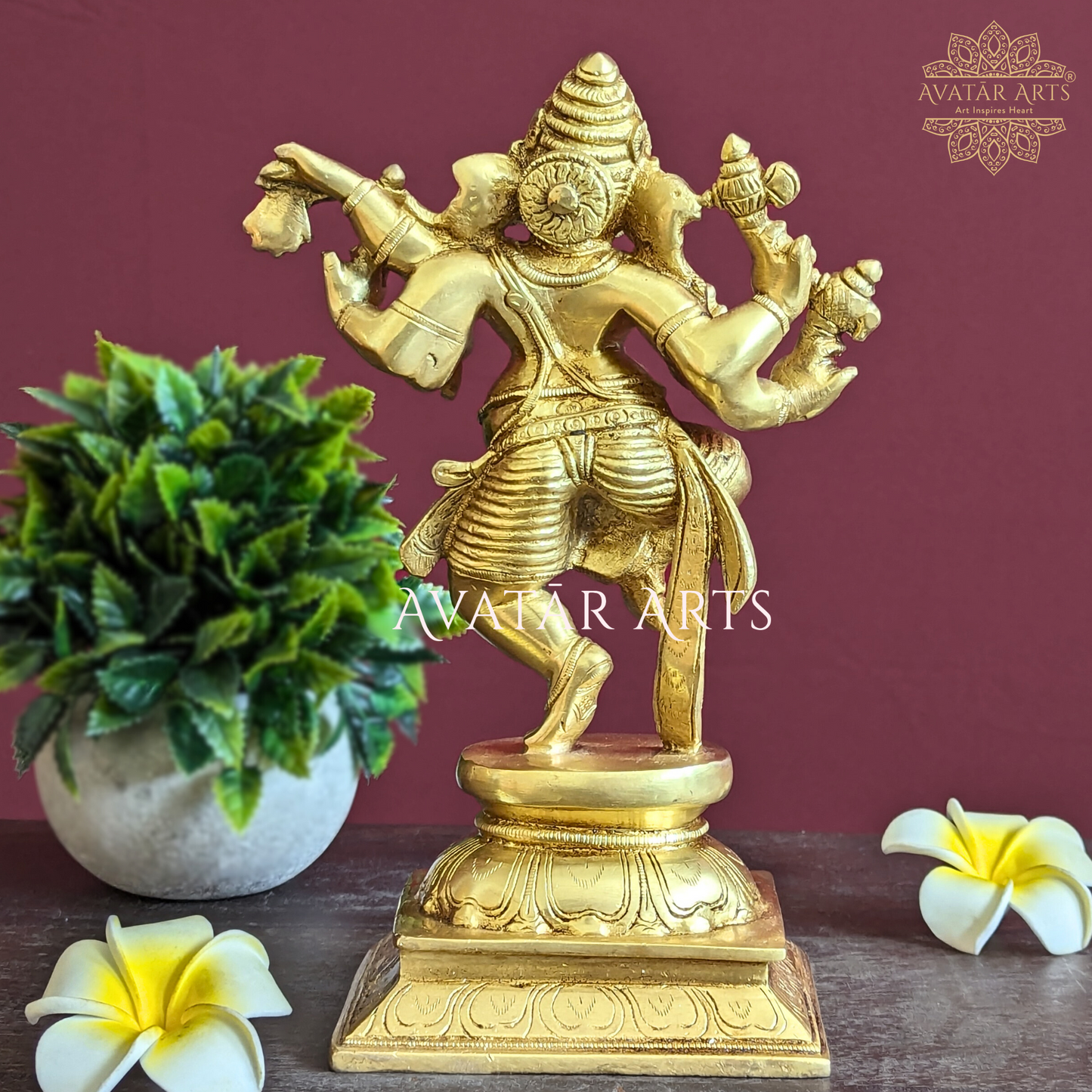 Brass Dancing Lord Ganesha idol