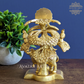 Brass Cow Krishna with Tree