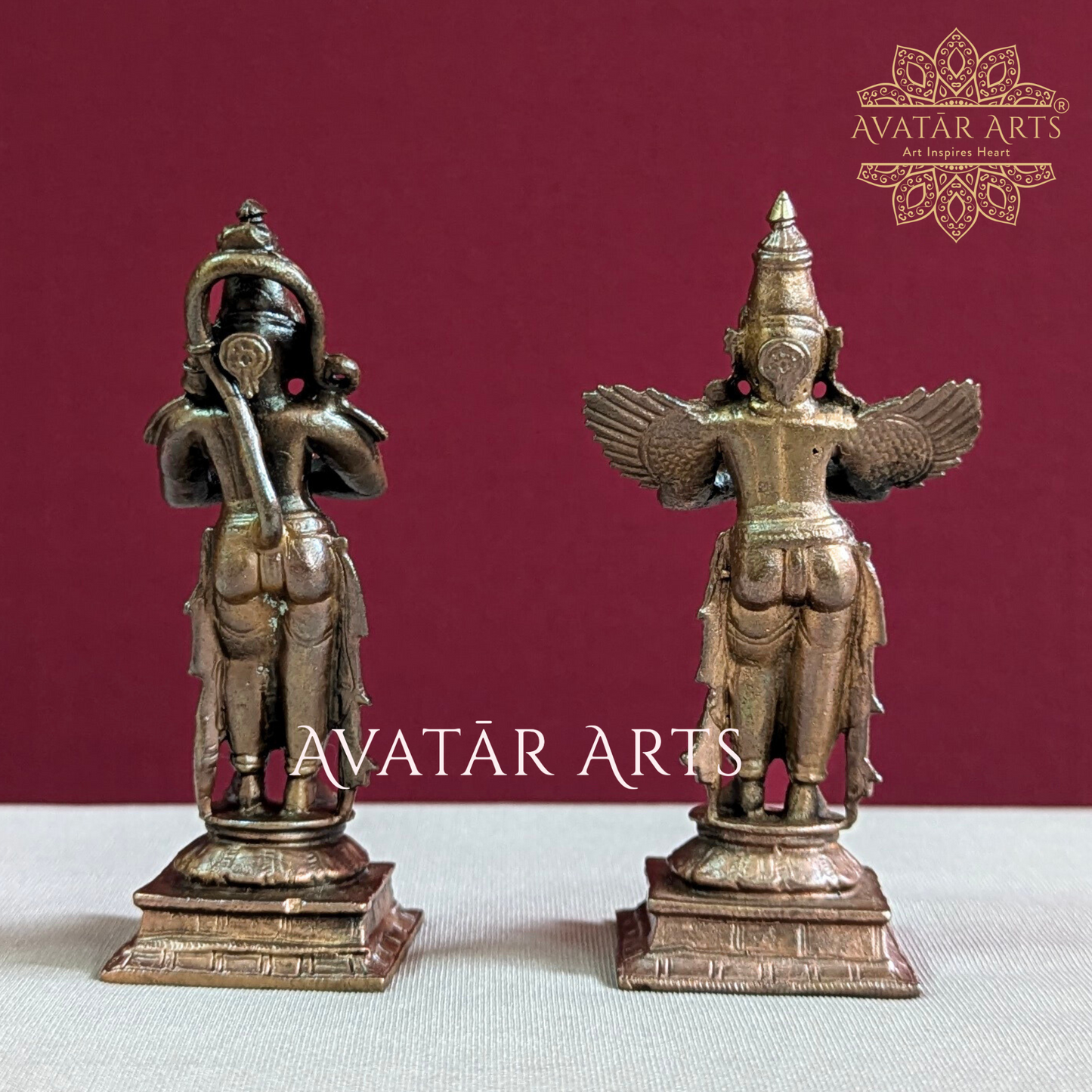 Lord Hanuman and Garuda idols in Copper