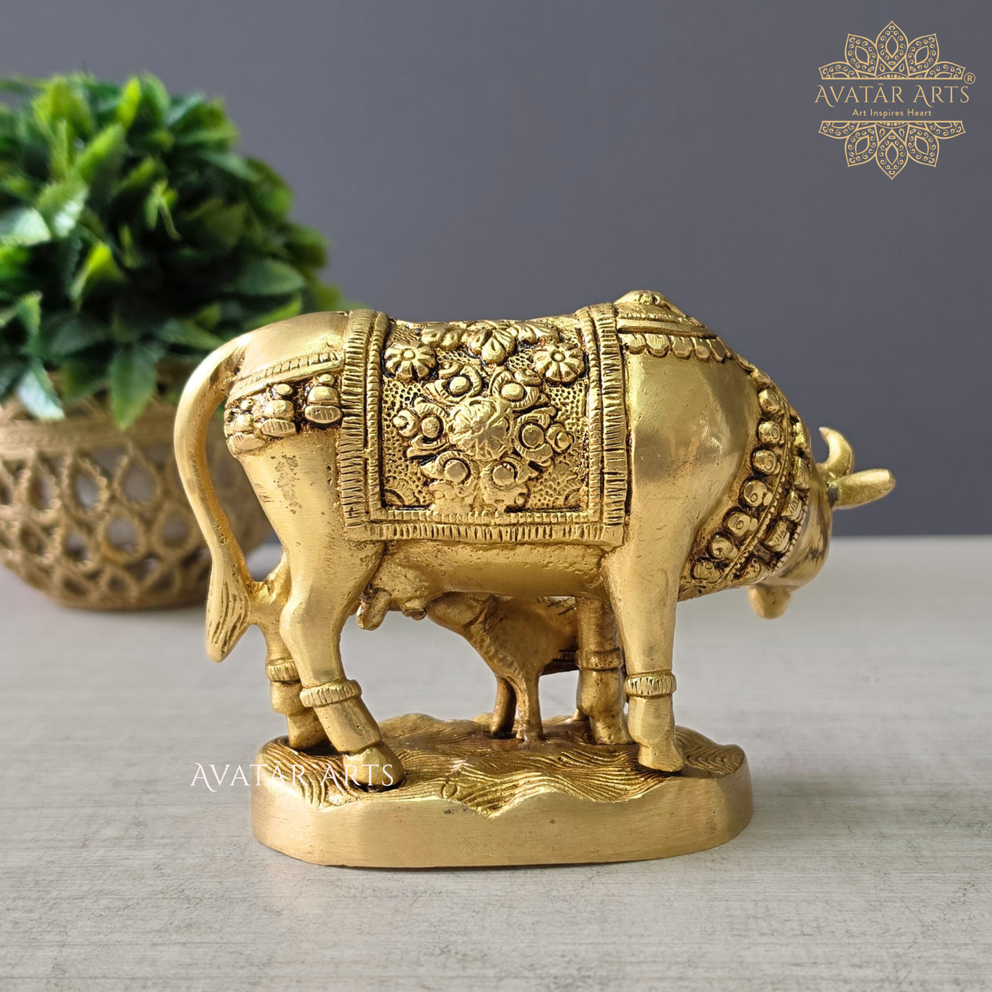 Brass Kamdhenu Cow