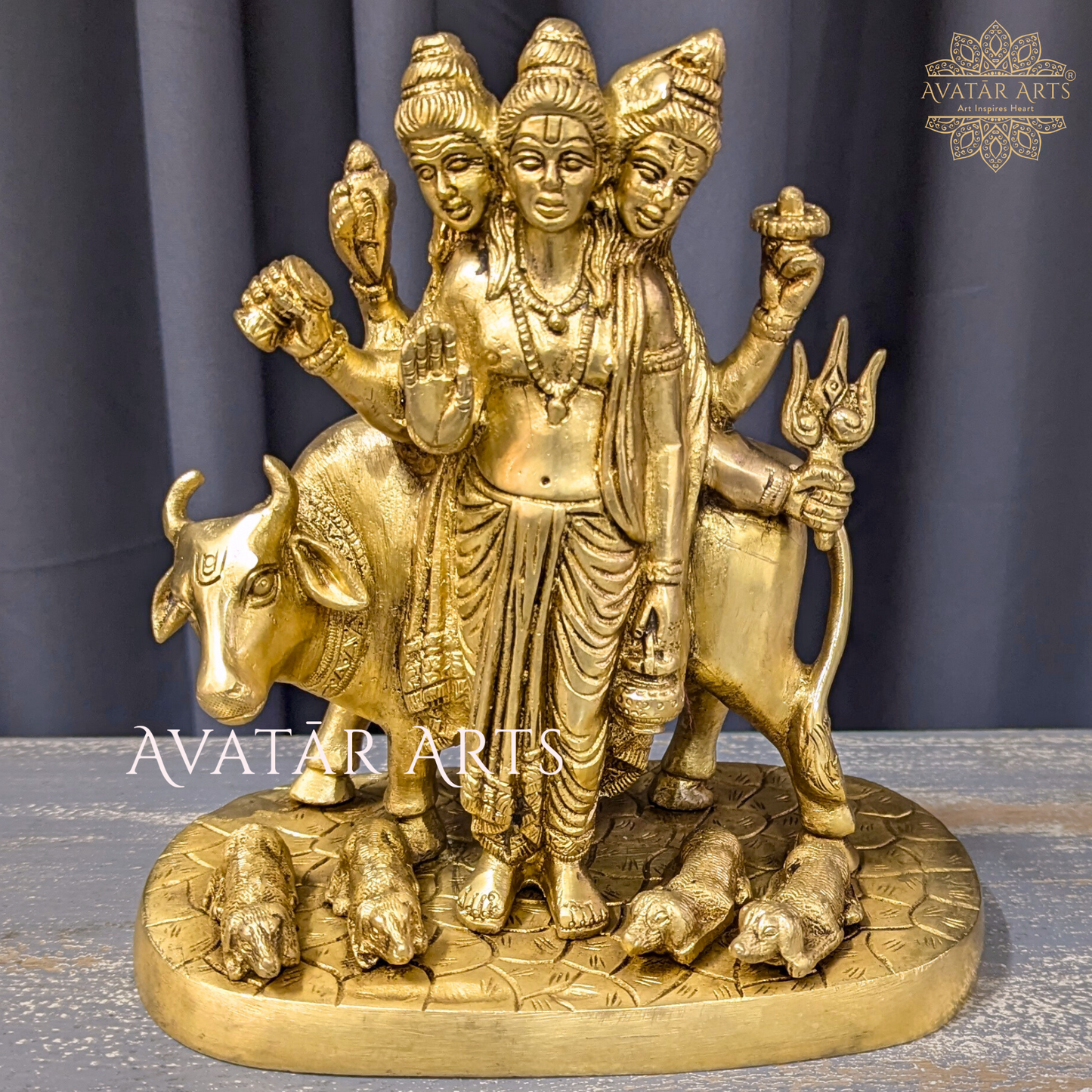 Dattatreya Statue in Brass