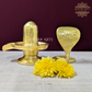 Brass Shivling with Nandi and Trishul (Set of 3)