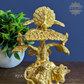 Brass Cow Krishna with Tree