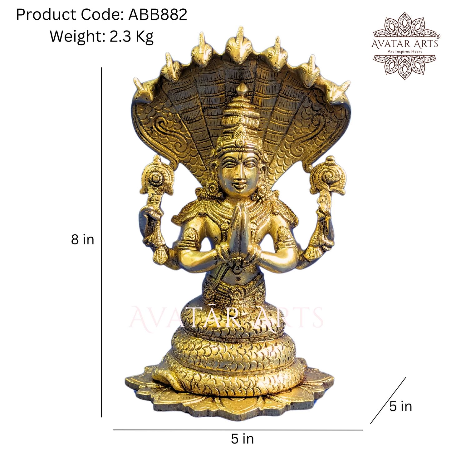 Lord Patanjali Idol in Brass