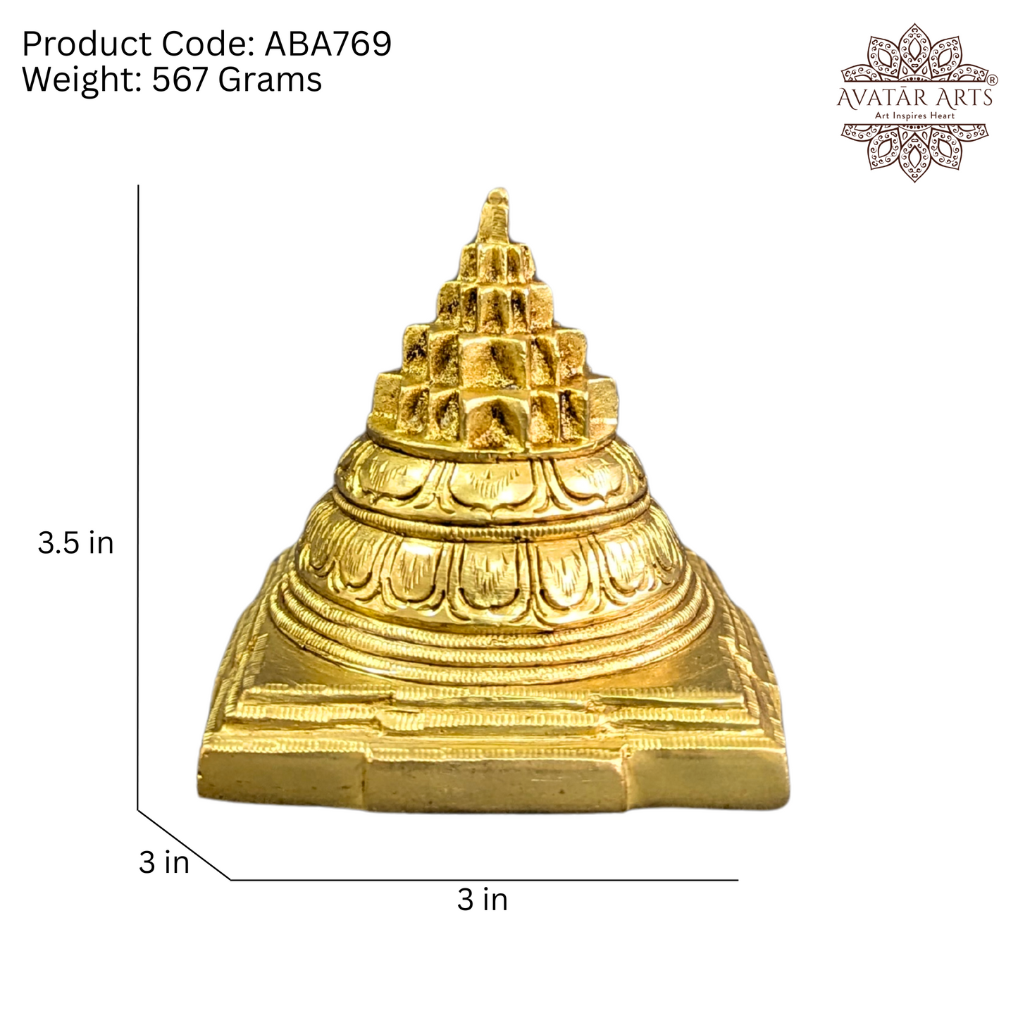 Brass Shree Yantra / Lakshmi Yantra