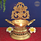 Brass Ganesh Lakshmi Oil Lamp