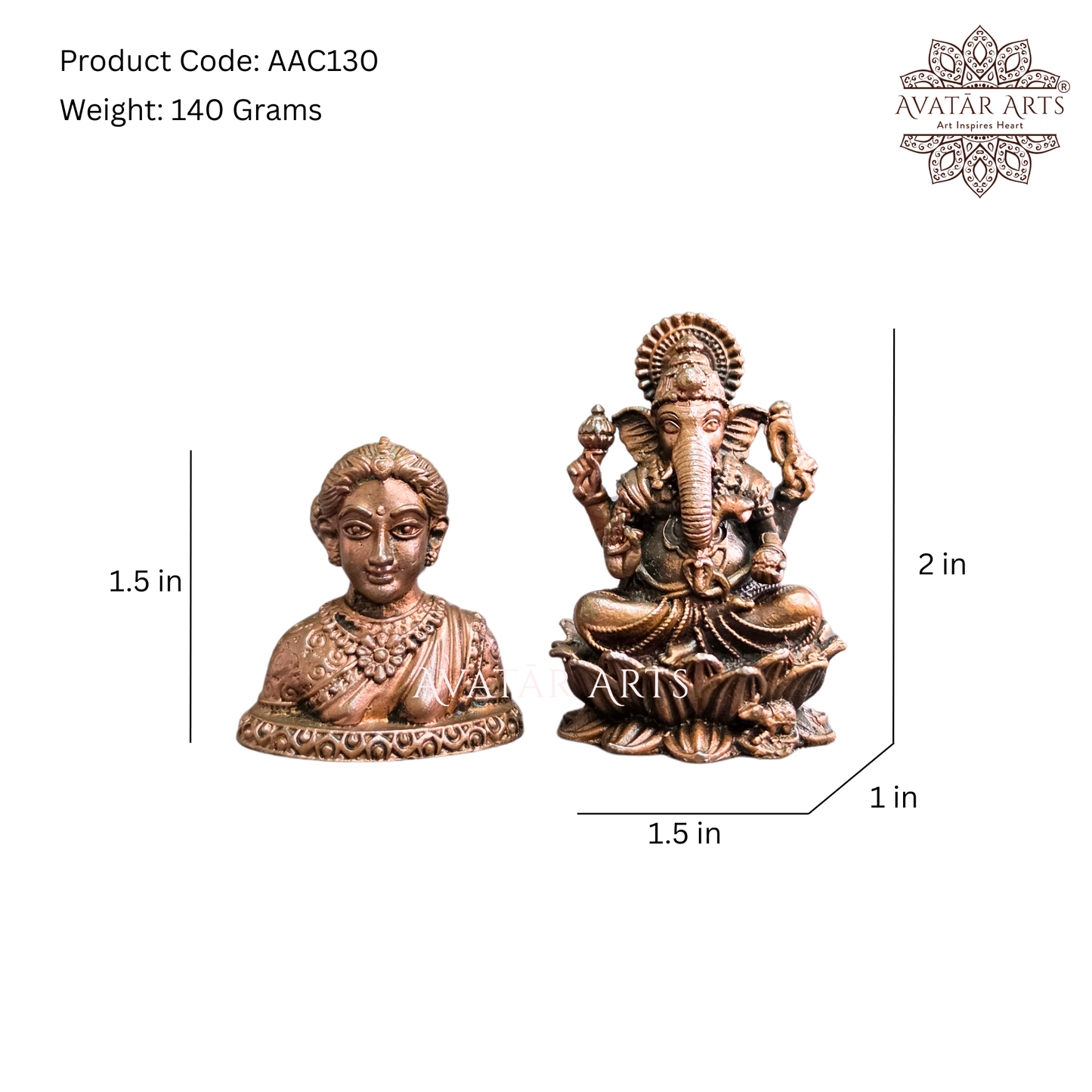 Copper Gowri and Ganesha