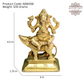 Brass Lord Ganesha Sitting on Mooshak