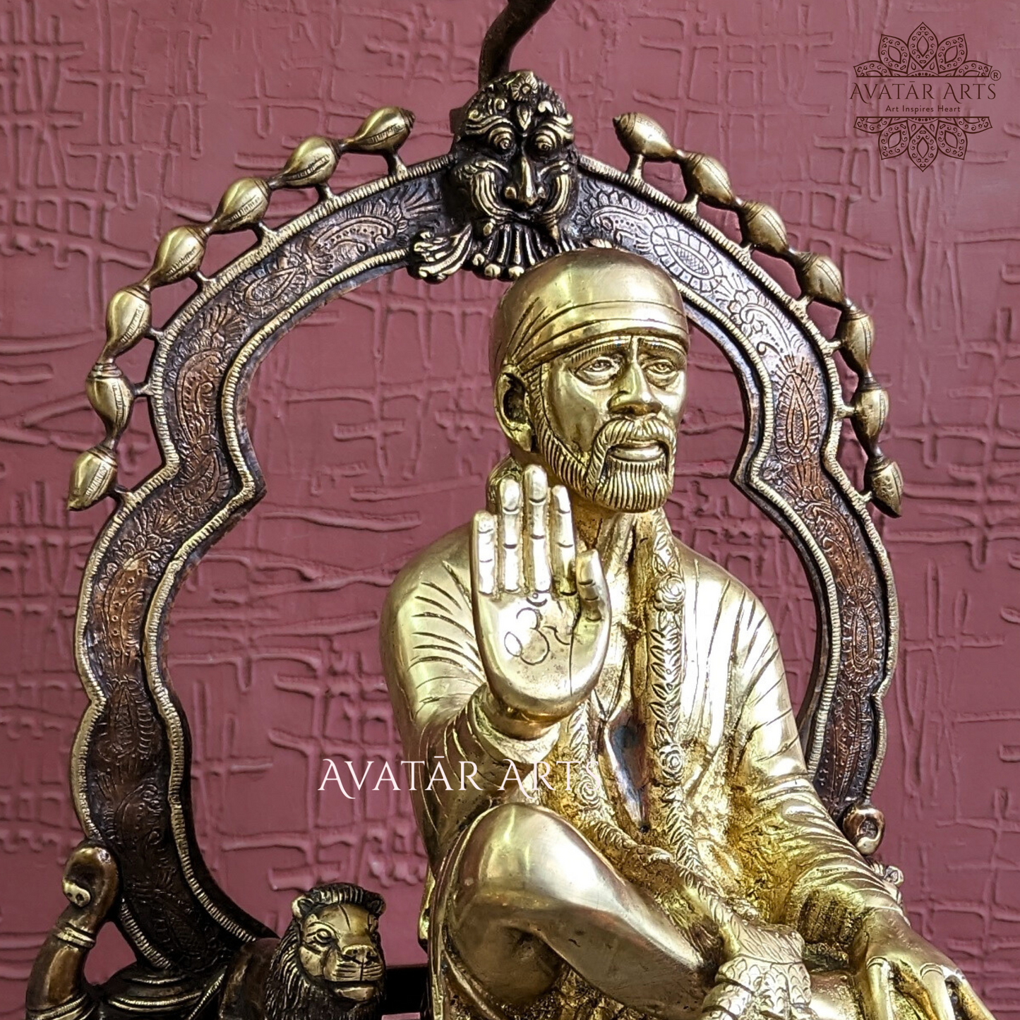 Shirdi Saibaba Sitting on Sinhaasana