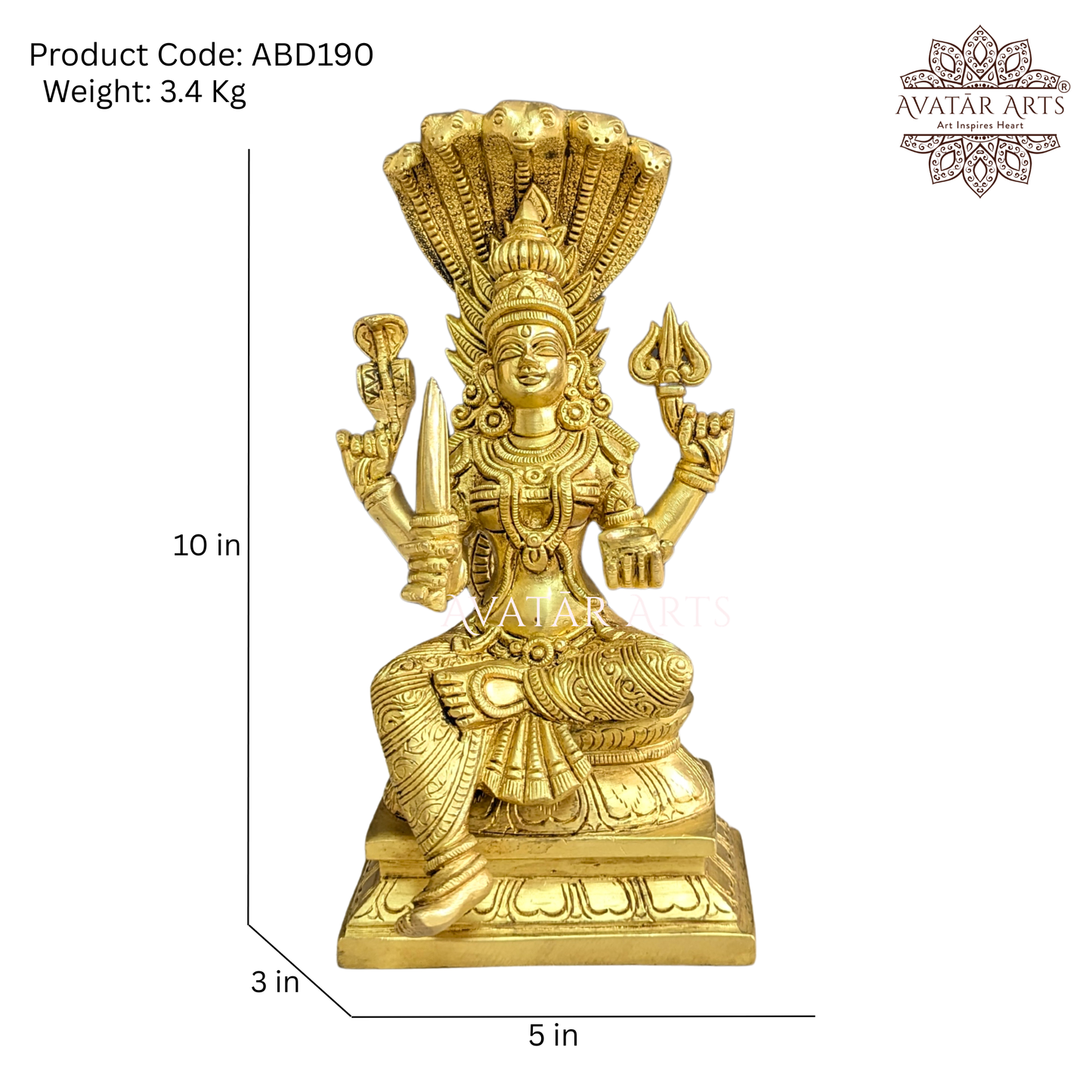 Brass Goddess Mariyaman