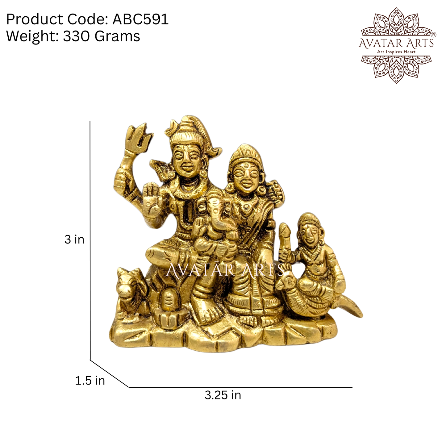 Brass Shiva Parivaar