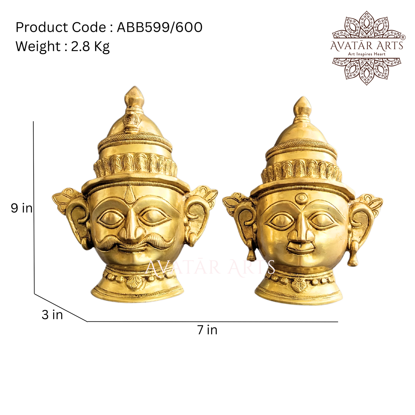 Shiva Parvati in Brass