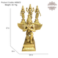 Brass Garuda with Vishnu Shreedevi and Bhudevi