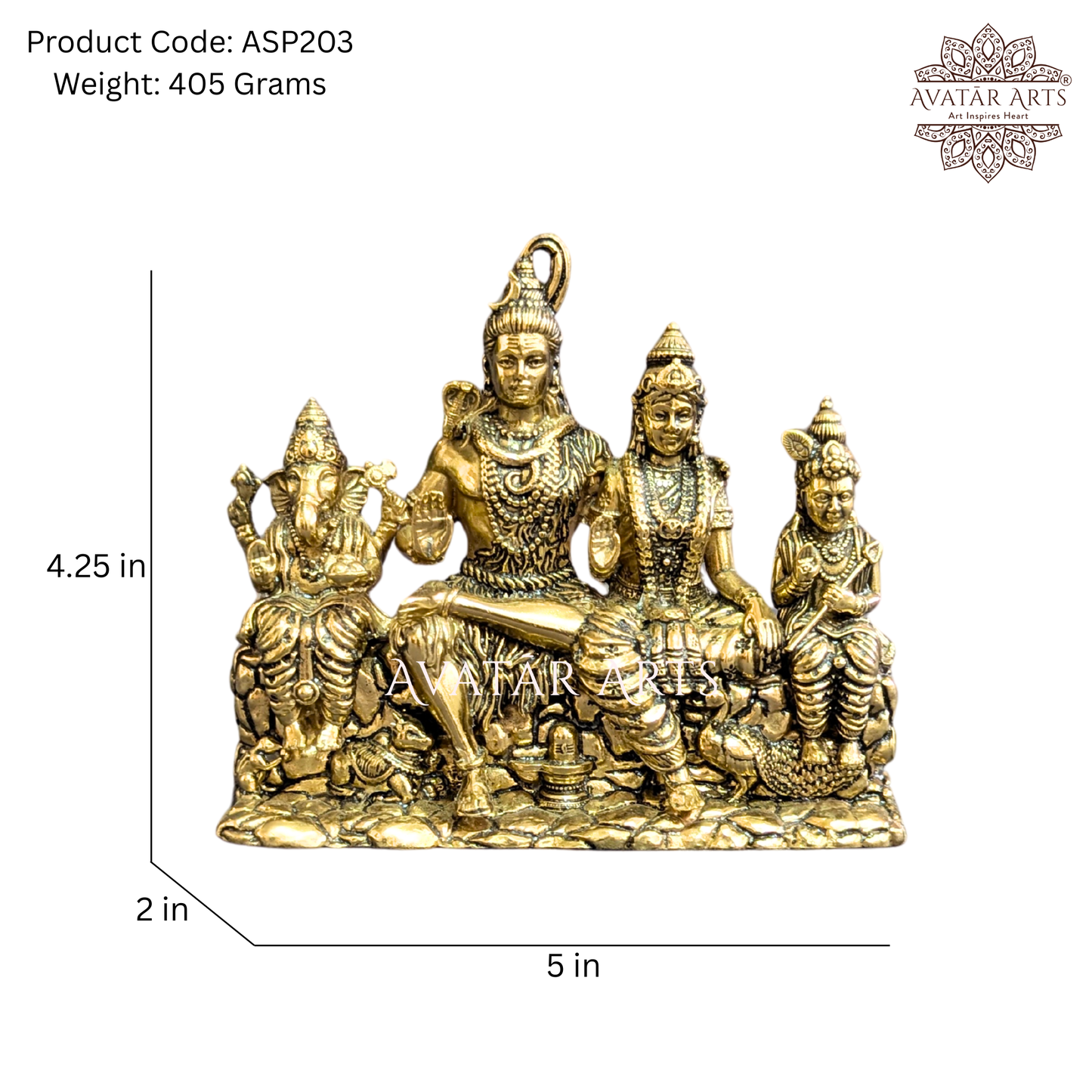 Brass Shiv Parivar Statue