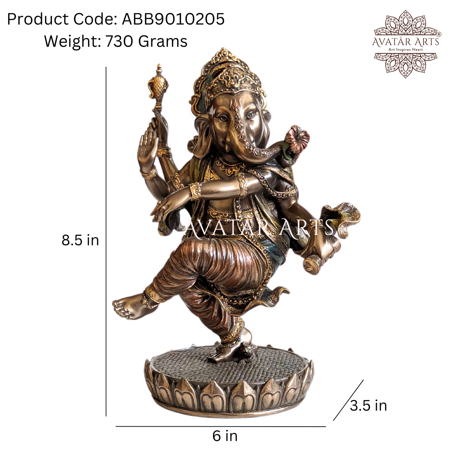 Dancing Lord Ganesha Statue